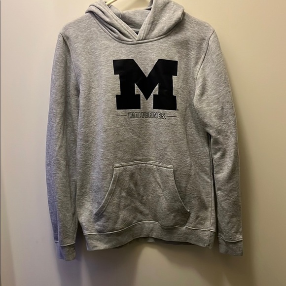 University of Michigan gray hoodie youth size 18/20 - Picture 1 of 8